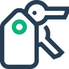 key tag and keys icon