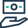 money hand icon