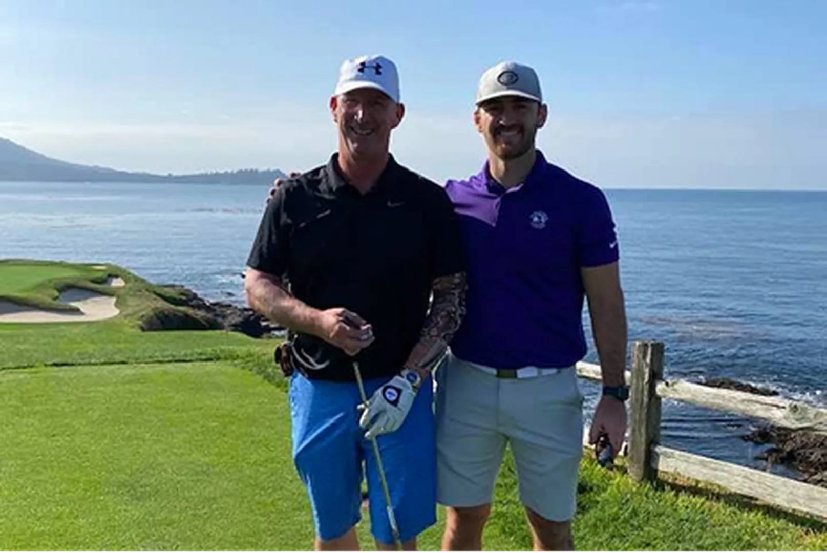 Dennis Sullivan, President of Southern Trust Mortgage LLC, on a golf course near the ocean.
