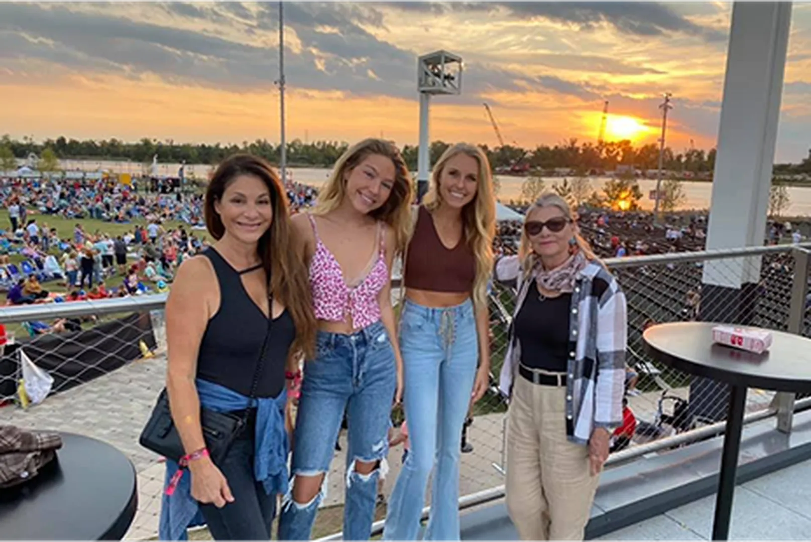 Kelly Barnes, Mortgage Loan Officer, with her family at an event.