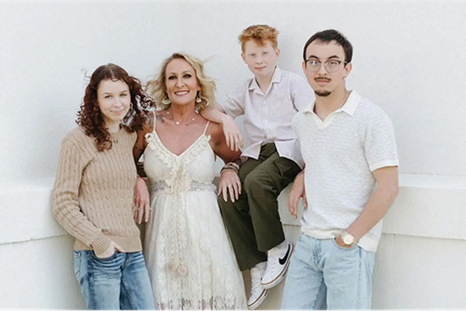 Monaca Vanderpool, Mortgage Loan Officer, pictured with her family.