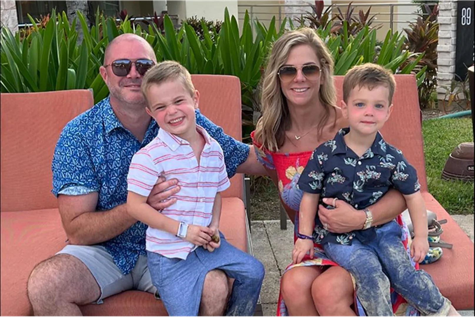 Trey Cooper, Mortgage Loan Officer, pictured with his wife and two sons.